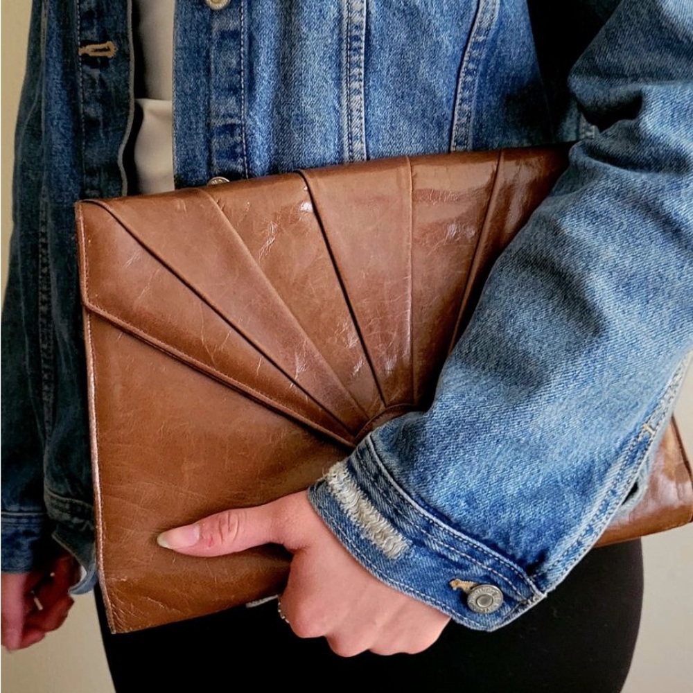 Brown Vintage Clutch Bag